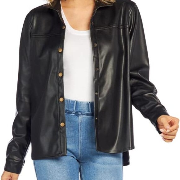 NWT - Mudpie Salem Vegan Leather Shacket.  Size Medium. - Picture 2 of 16